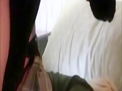 My wife tries the dog (firs time)